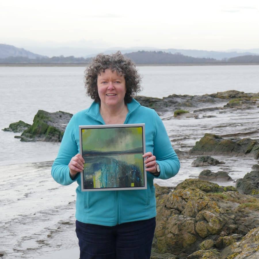 Jan with painting