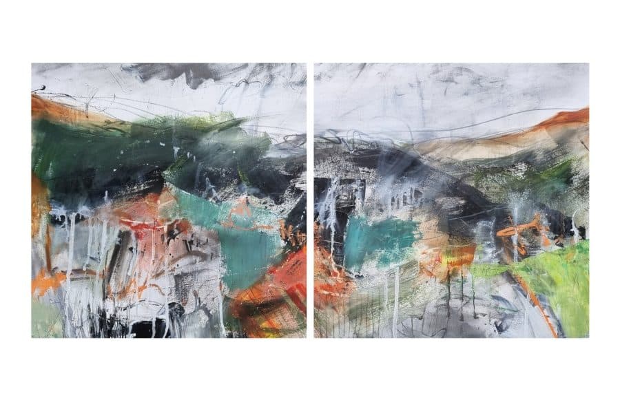 Tumultuous Moors diptych
