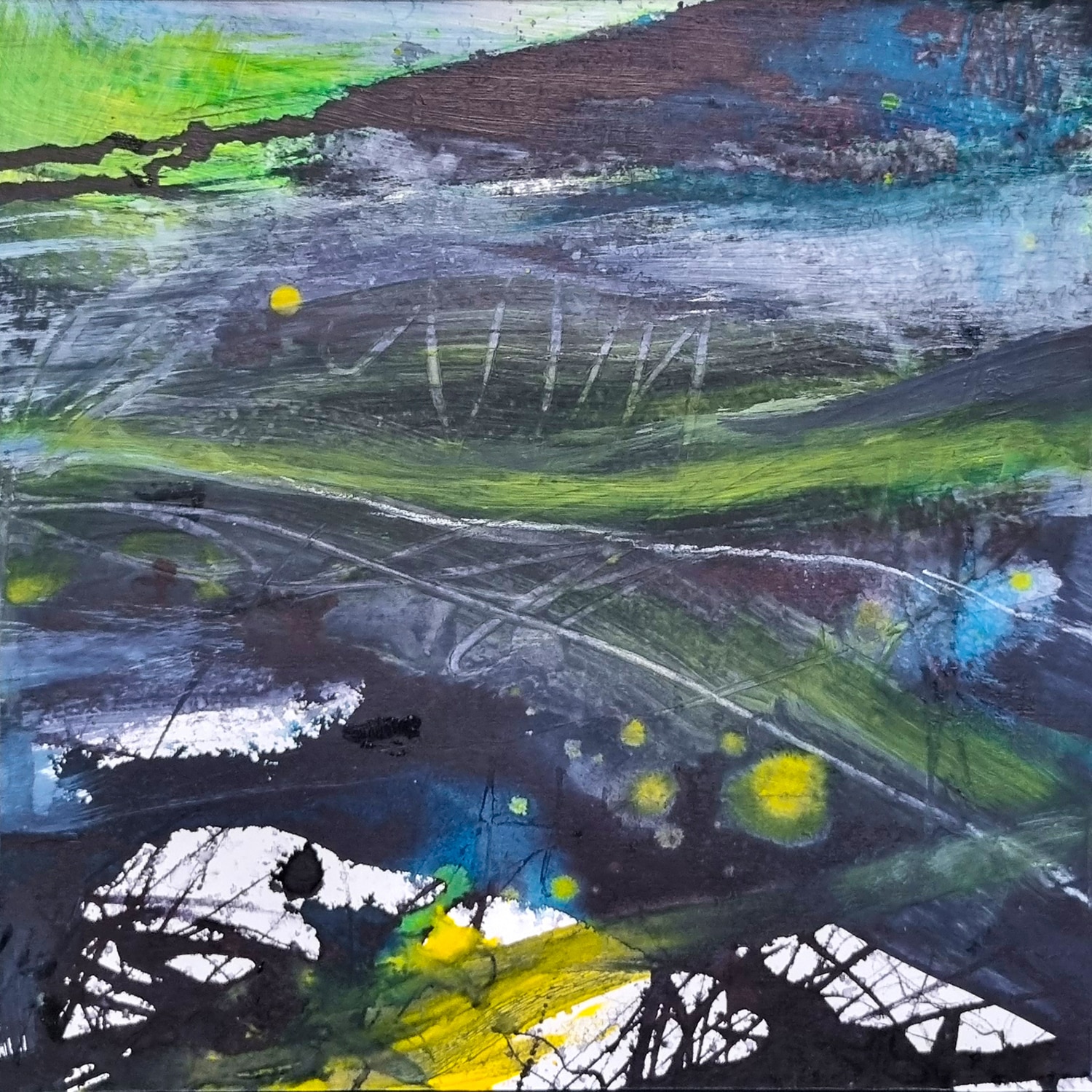 Wildness on the Edge Triptych - Contemporary Original Art