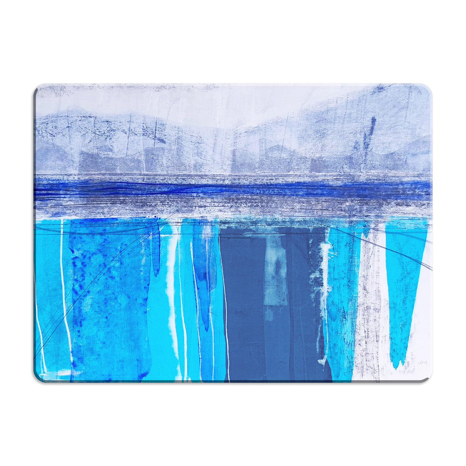 Deep Blue Glass Worktop Saver